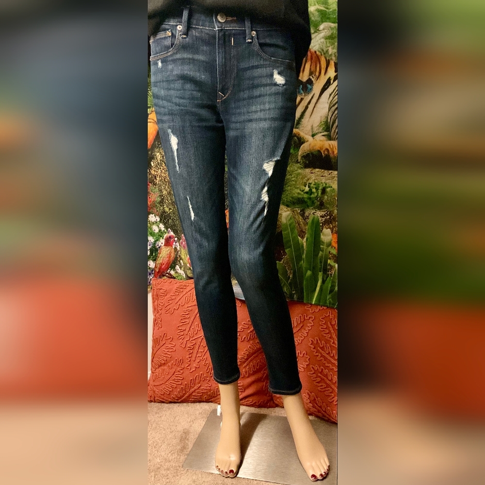 Express 👍 Mid-rise, Medium To Dark Wash Skinny Jeans Like New